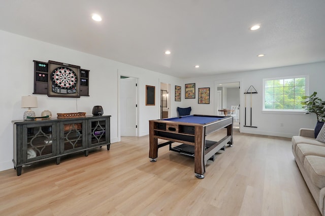 1373 E River Oak Dr, Springfield, MO 65803 - recreation room with light wood-style floors, recessed lighting, and billiards table
