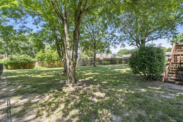 401 N Niangua Dr, Nixa, MO 65714 - fenced backyard featuring stairs