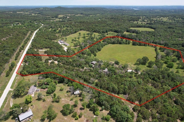 637 State Highway Kk, Cedar Creek, MO 65627 - view of rural area featuring property parcel outlined and a forest