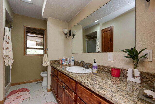 637 State Highway Kk, Cedar Creek, MO 65627 - bathroom featuring vanity, a shower stall, and tile patterned floors