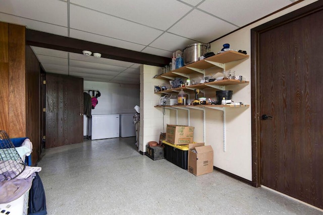637 State Highway Kk, Cedar Creek, MO 65627 - finished basement featuring a paneled ceiling