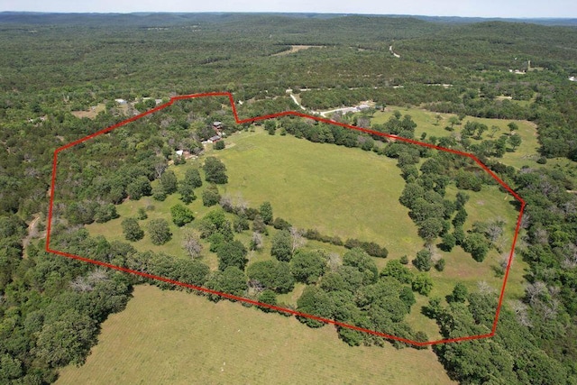 637 State Highway Kk, Cedar Creek, MO 65627 - aerial overview of property's location featuring property parcel outlined
