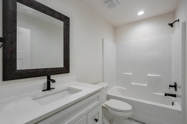 753 S Elm Rd, Marshfield, MO 65706 - bathroom with vanity, washtub / shower combination, and recessed lighting