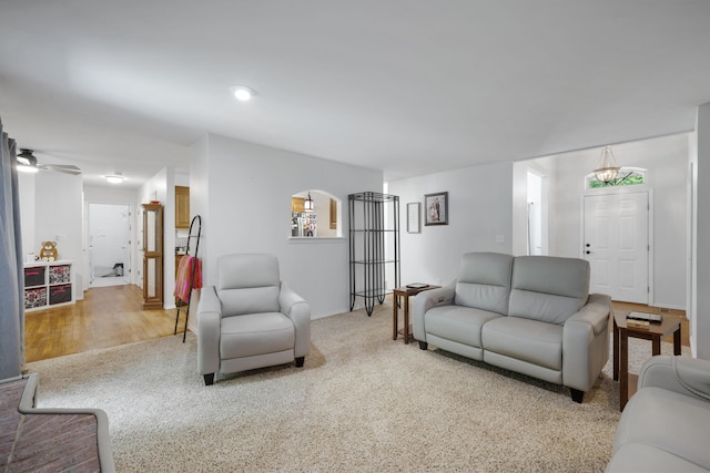 103 Fawn Trl, Neosho, MO 64850 - carpeted living room with baseboards