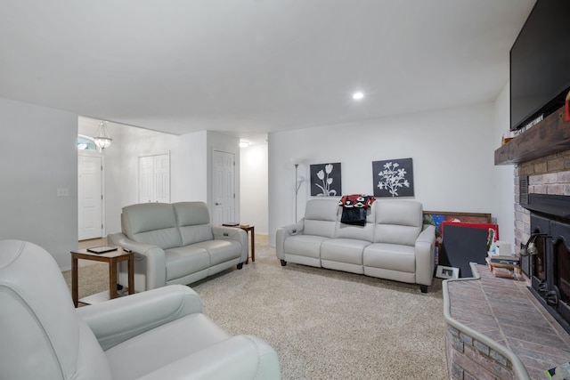 103 Fawn Trl, Neosho, MO 64850 - carpeted living room featuring baseboards and recessed lighting