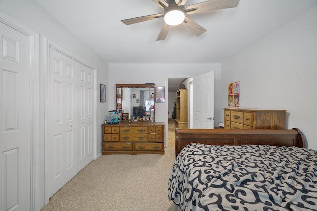 103 Fawn Trl, Neosho, MO 64850 - bedroom featuring carpet, a closet, and ceiling fan