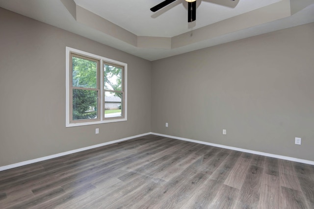 3229 W Hanover St, Springfield, MO 65807 - spare room featuring ceiling fan and wood finished floors