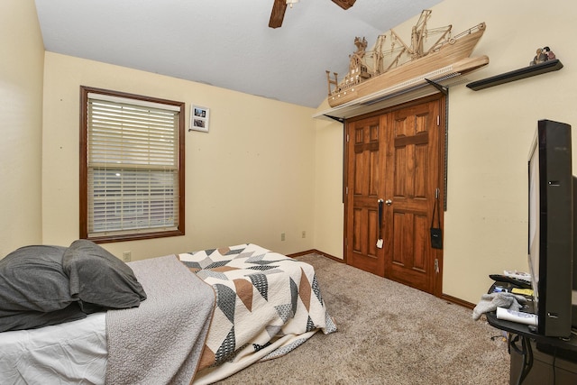 760 S 21st Ave, Ozark, MO 65721 - carpeted bedroom with lofted ceiling and a ceiling fan