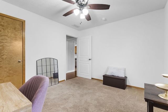 3262 E Colonial St, Republic, MO 65738 - office area with carpet flooring and a ceiling fan
