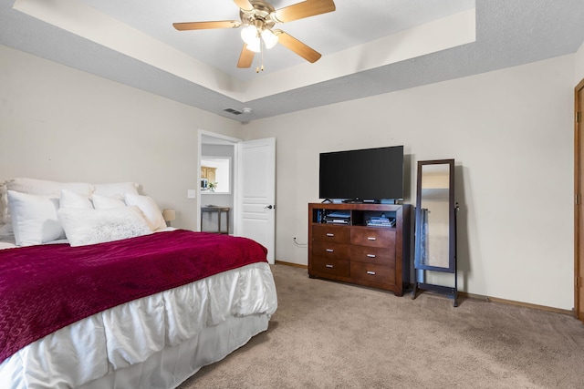 3262 E Colonial St, Republic, MO 65738 - carpeted bedroom featuring a tray ceiling and ceiling fan