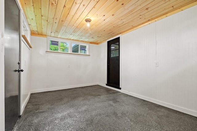 302 W Howard Ave, Billings, MO 65610 - spare room with wood ceiling and light speckled floor