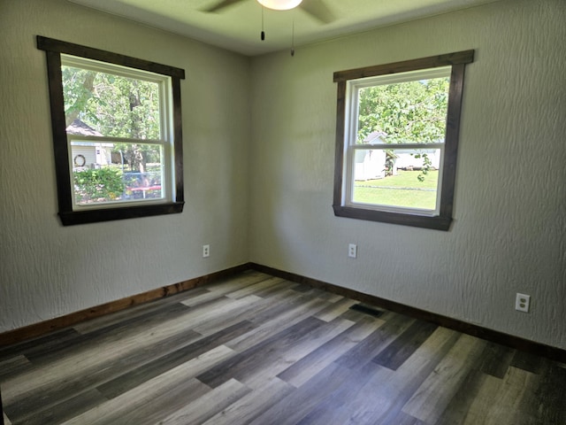 401 Walnut St, Ava, MO 65608 - unfurnished room with a ceiling fan and wood finished floors