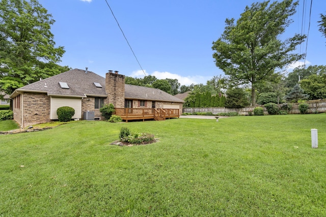 4059 E Linwood St, Springfield, MO 65809 - view of yard with a wooden deck