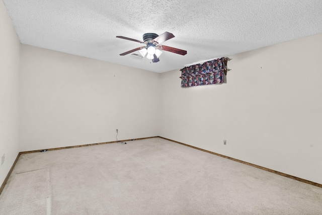 4059 E Linwood St, Springfield, MO 65809 - spare room featuring ceiling fan, light colored carpet, and a textured ceiling