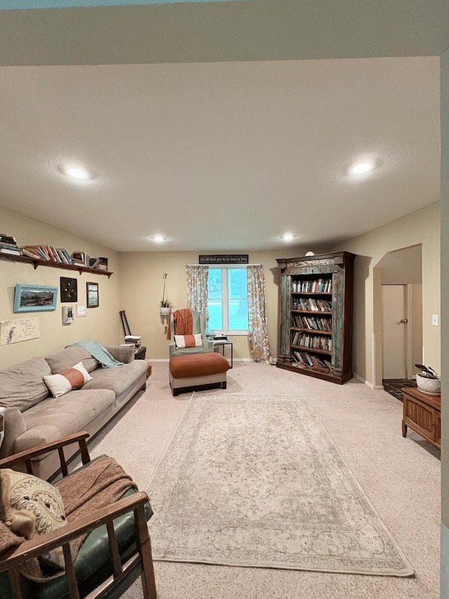 2412 S Camber Ave, Springfield, MO 65809 - carpeted living area featuring recessed lighting