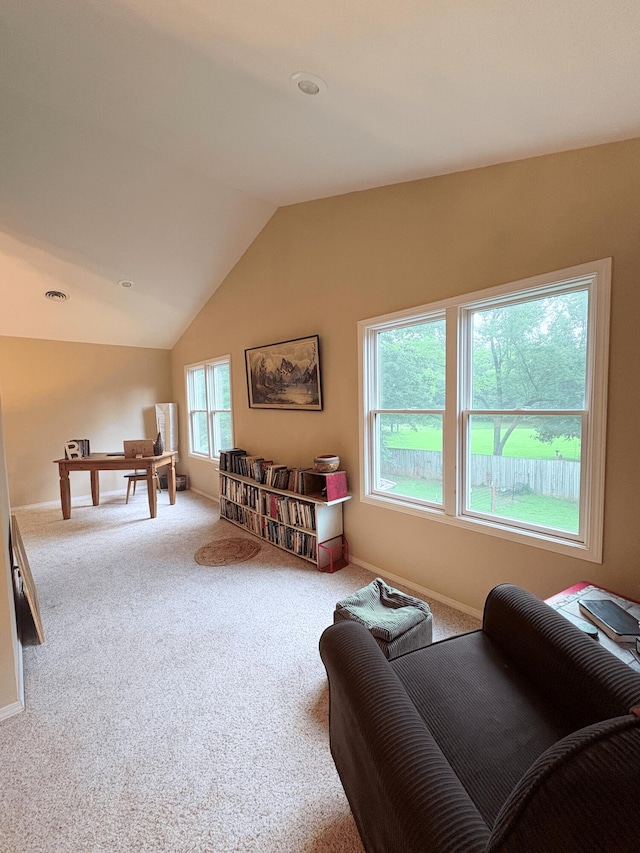 2412 S Camber Ave, Springfield, MO 65809 - sitting room featuring vaulted ceiling and carpet flooring