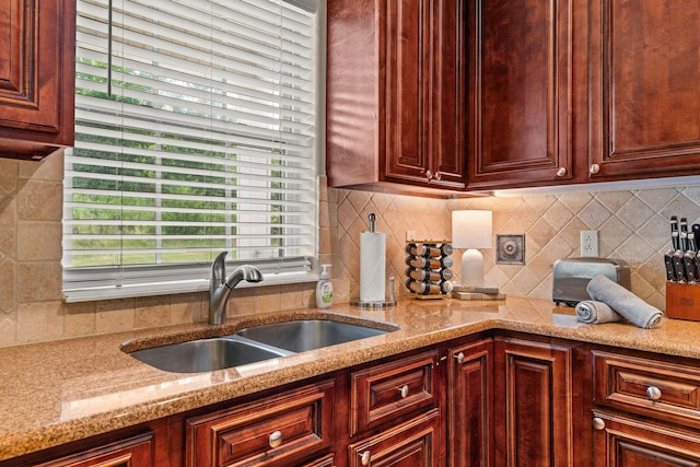 128 Mulligan Ct, Branson, MO 65616 - kitchen with decorative backsplash and light stone countertops