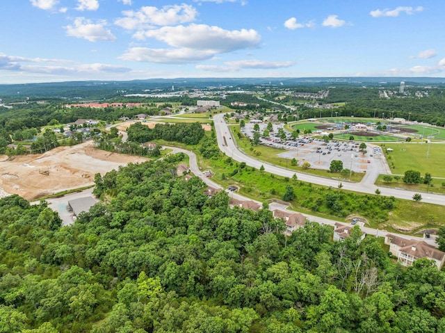 128 Mulligan Ct, Branson, MO 65616 - aerial overview of property's location featuring a forest