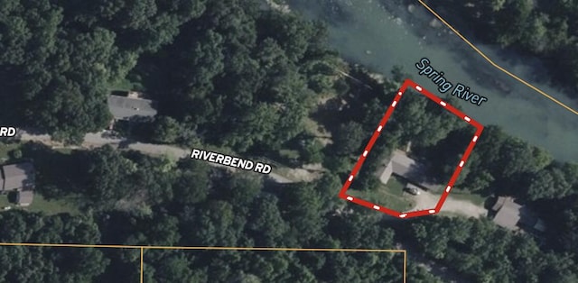 12 Riverbend Rd, Mammoth Spring, AR 72554 - map / location with property parcel outlined