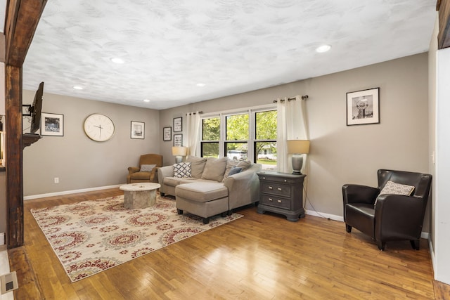 3430 S Elmview Ave, Springfield, MO 65804 - living area featuring hardwood / wood-style flooring and recessed lighting