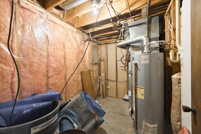5751 S Kings Ave, Springfield, MO 65810 - unfinished basement with water heater
