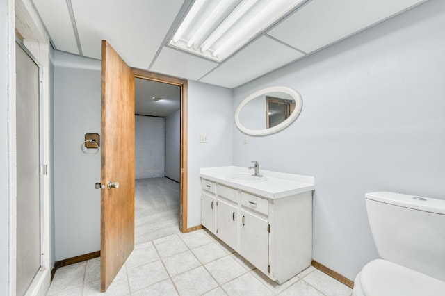 5751 S Kings Ave, Springfield, MO 65810 - bathroom with vanity and a shower with shower door