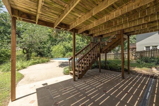 5751 S Kings Ave, Springfield, MO 65810 - view of patio / terrace featuring stairway