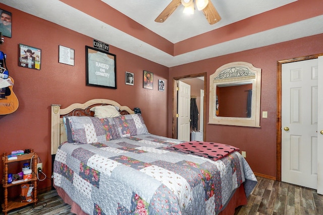 1360 Johnson Rd, Sparta, MO 65753 - bedroom with wood finished floors and ceiling fan