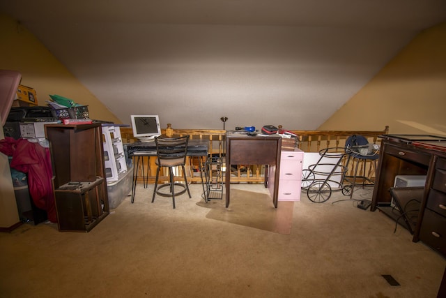 301 N Gregg Rd, Nixa, MO 65714 - office featuring a dry bar, carpet flooring, and lofted ceiling