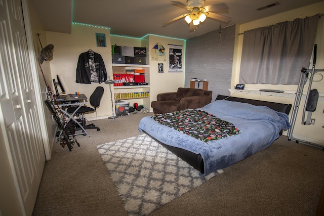 301 N Gregg Rd, Nixa, MO 65714 - bedroom featuring carpet and a ceiling fan