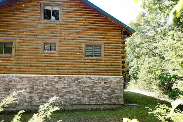 20816 Valley View Trl, Wheatland, MO 65779 - view of property exterior with log siding