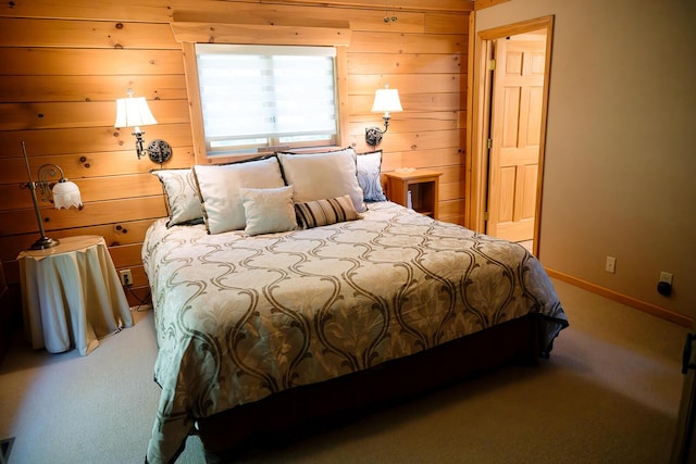 20816 Valley View Trl, Wheatland, MO 65779 - carpeted bedroom featuring wood walls and baseboards