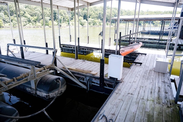20816 Valley View Trl, Wheatland, MO 65779 - dock area featuring boat lift and a water view