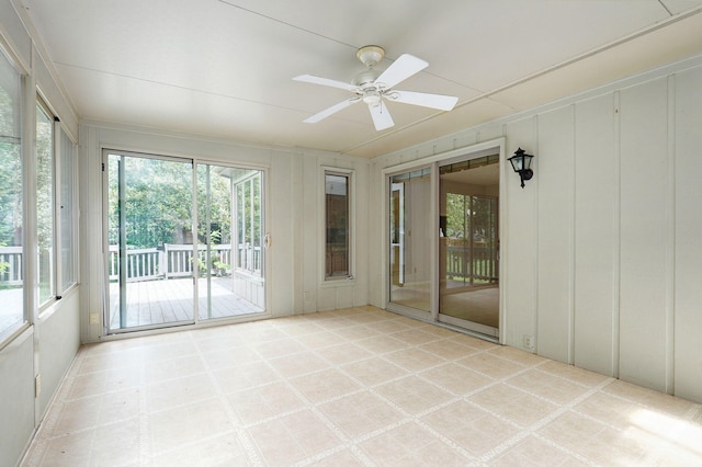 3520 E Carol Dr, Springfield, MO 65809 - unfurnished sunroom with a ceiling fan