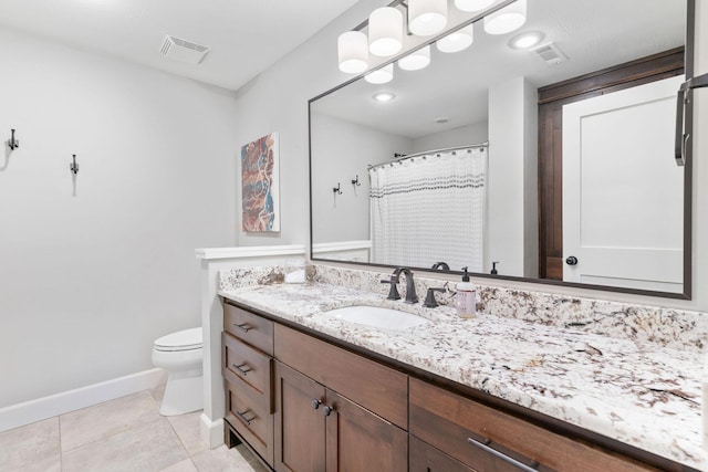 6421 S Valley Brook Ct, Springfield, MO 65810 - full bath with vanity and tile patterned flooring