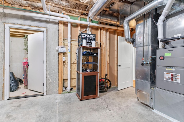 6421 S Valley Brook Ct, Springfield, MO 65810 - unfinished basement featuring heating unit