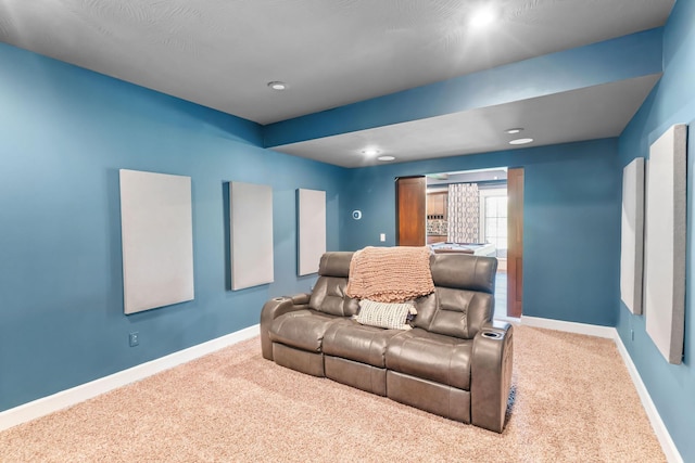 6421 S Valley Brook Ct, Springfield, MO 65810 - carpeted home theater with baseboards and recessed lighting