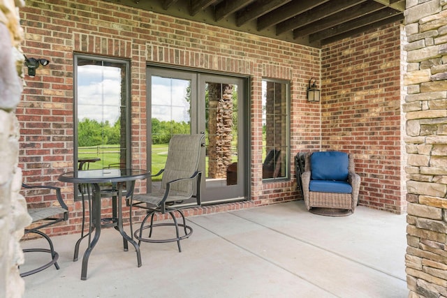 6421 S Valley Brook Ct, Springfield, MO 65810 - view of patio with french doors