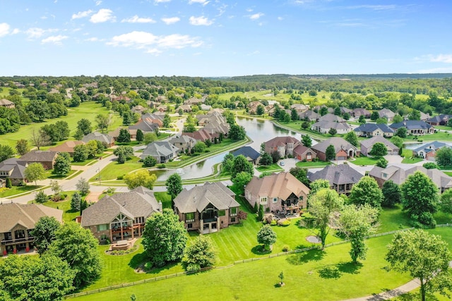 6421 S Valley Brook Ct, Springfield, MO 65810 - aerial perspective of suburban area with a nearby body of water