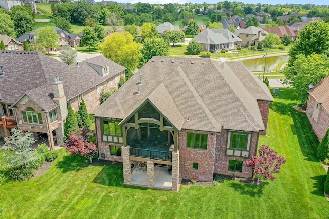 6421 S Valley Brook Ct, Springfield, MO 65810 - aerial view of residential area with a nearby body of water