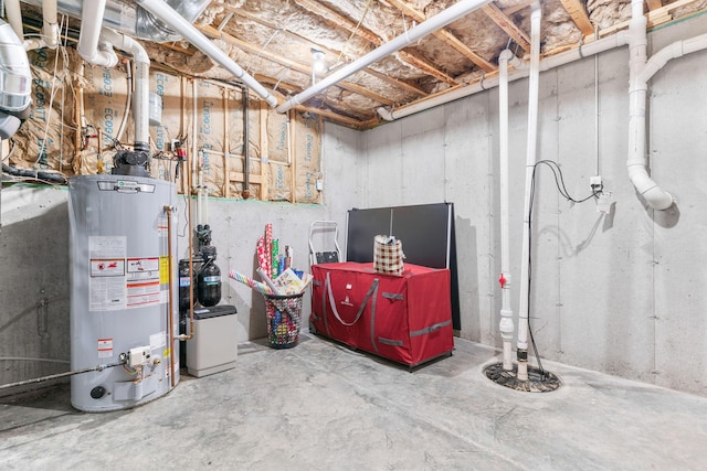 6421 S Valley Brook Ct, Springfield, MO 65810 - unfinished below grade area with water heater