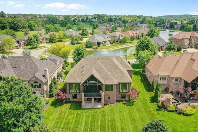 6421 S Valley Brook Ct, Springfield, MO 65810 - aerial perspective of suburban area featuring a nearby body of water