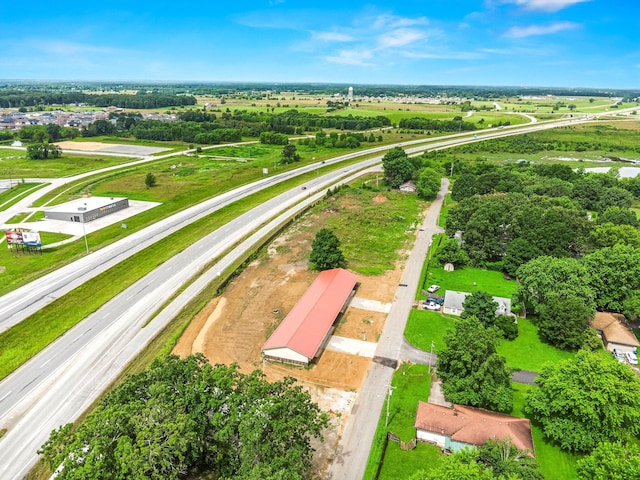 aerial view of a main thoroughfare