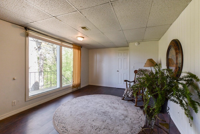 9755 State Highway 13, Kimberling City, MO 65686 - sitting room featuring a paneled ceiling and dark wood-style flooring