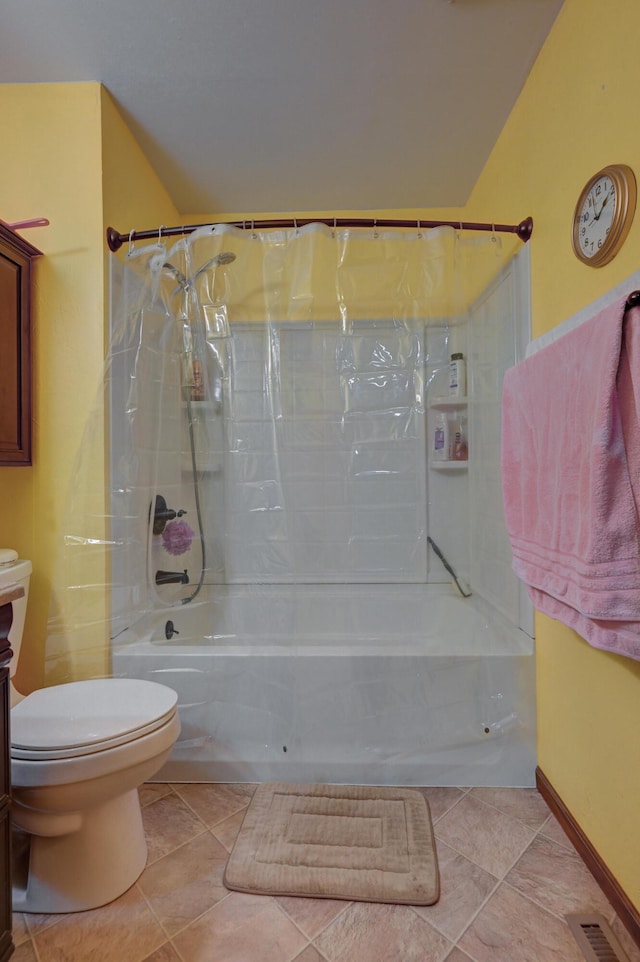 2148 Carrie St, Carthage, MO 64836 - bathroom with shower / tub combo, vanity, and tile patterned floors