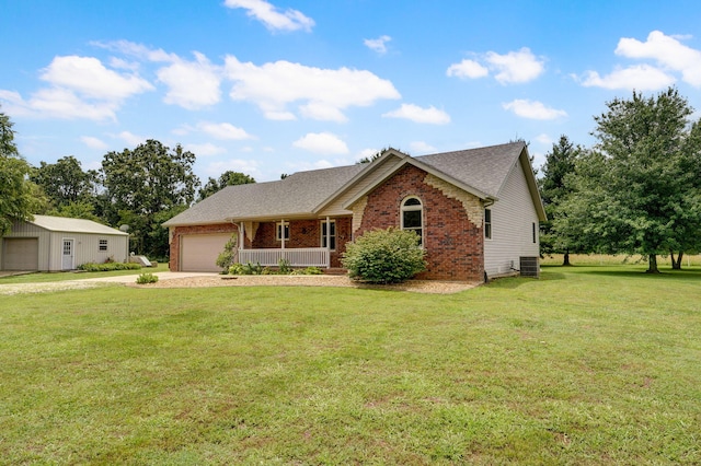 14521 Lawrence Unit 2145, Mount Vernon, MO 65712 - ranch-style home featuring brick siding, driveway, an attached garage, and a front lawn
