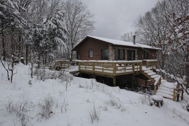 537 Watson Rd, Branson, MO 65616 - rear view of property featuring a deck and stairway