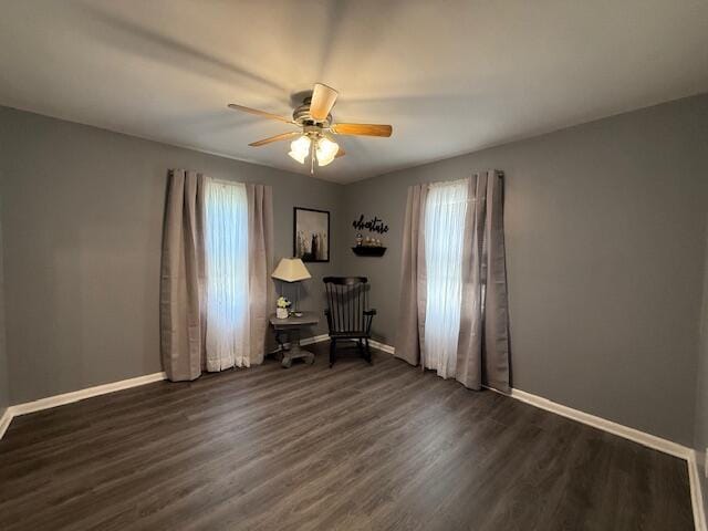 212 W Lindberg St, Springfield, MO 65807 - unfurnished office with a ceiling fan and dark wood-style floors