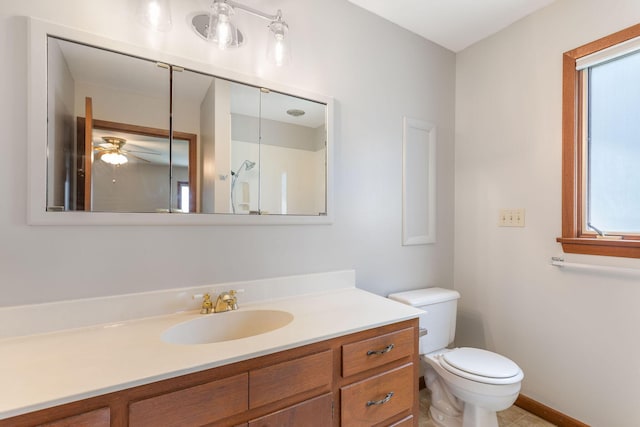 6 Maple Ct, Branson, MO 65616 - bathroom with vanity, ceiling fan, and tile patterned flooring