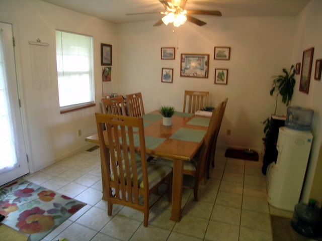 131 Sweetbriar Dr, Marshfield, MO 65706 - dining room featuring a ceiling fan and light tile patterned floors